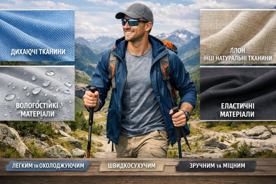 Які тканини не парять і підходять для активного чоловіка